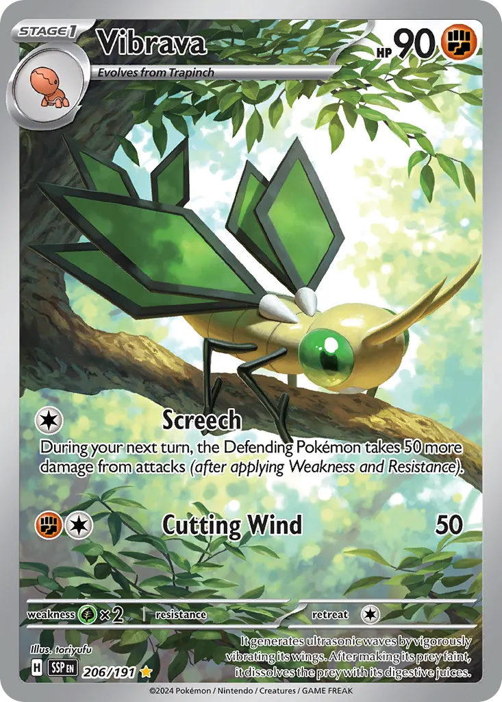 Vibrava — Surging Sparks 206 Pokémon card