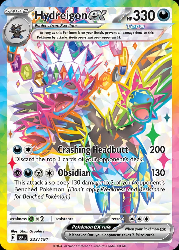 Hydreigon ex — Surging Sparks 223 Pokémon card