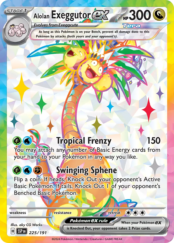 Alolan Exeggutor ex — Surging Sparks 225 Pokémon card