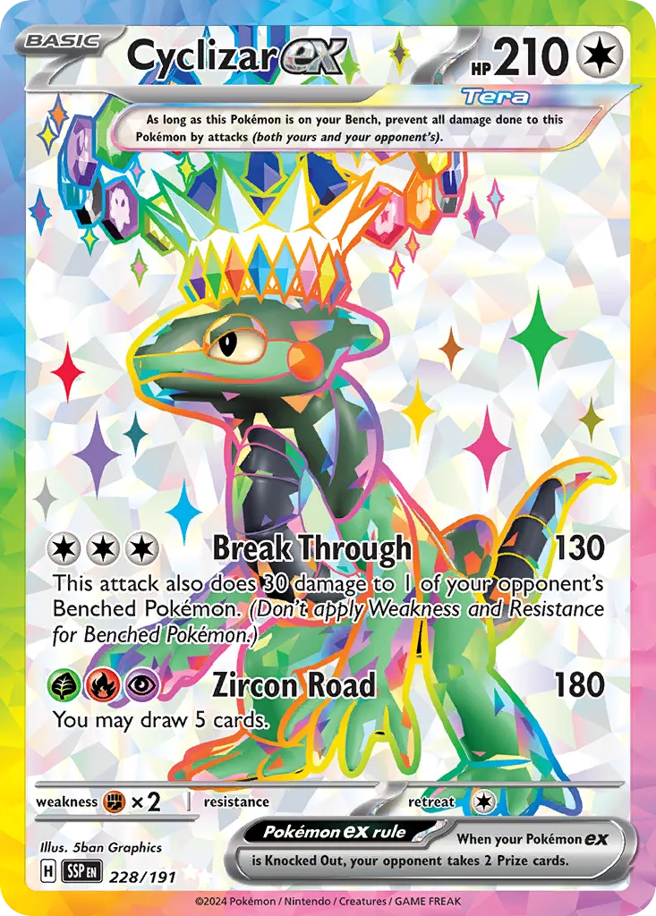 Cyclizar ex — Surging Sparks 228 Pokémon card