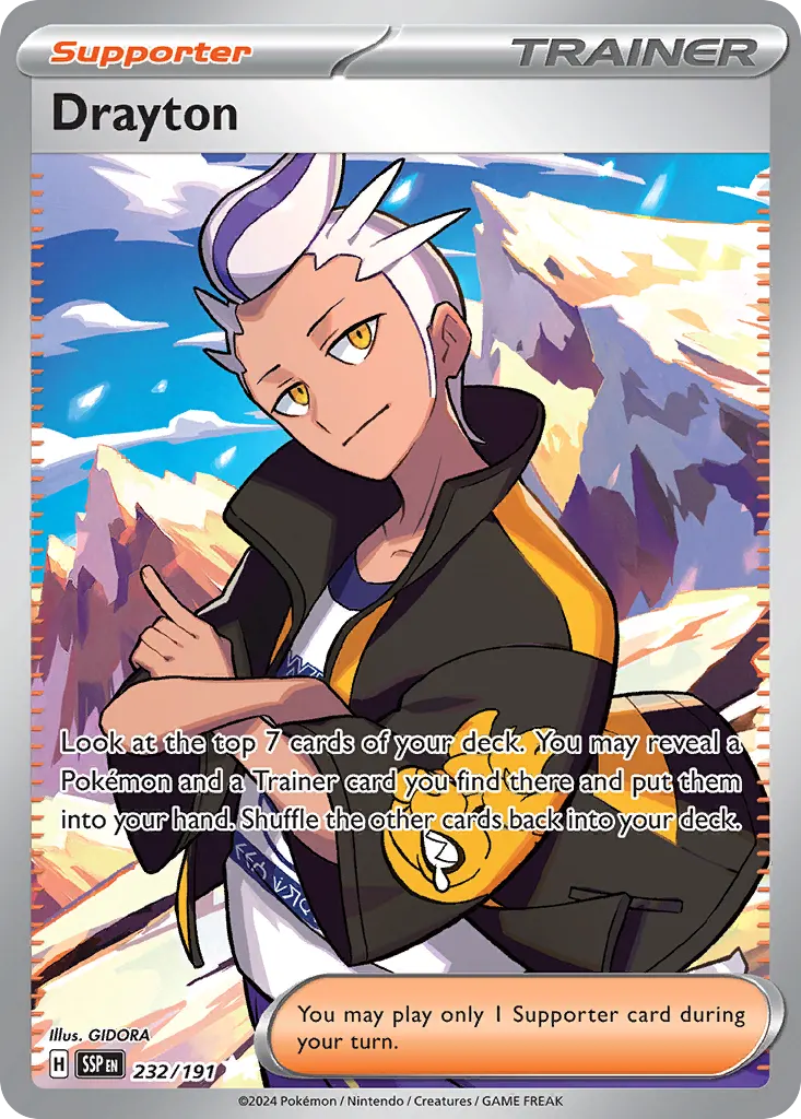 Drayton — Surging Sparks 232 Pokémon card