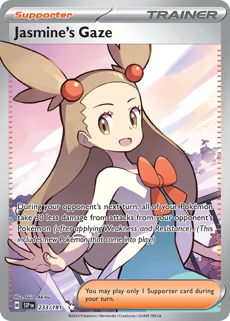 Jasmine's Gaze — Surging Sparks 233 Pokémon card