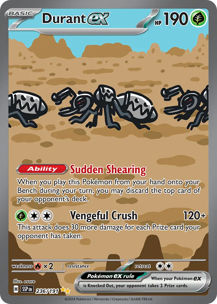Durant ex — Surging Sparks 236 Pokémon card