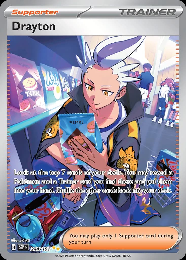 Drayton — Surging Sparks 244 Pokémon card