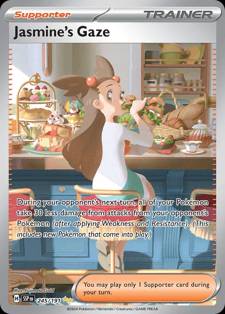 Jasmine's Gaze — Surging Sparks 245 Pokémon card