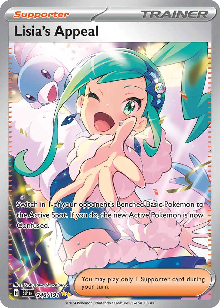Lisia's Appeal — Surging Sparks 246 Pokémon card