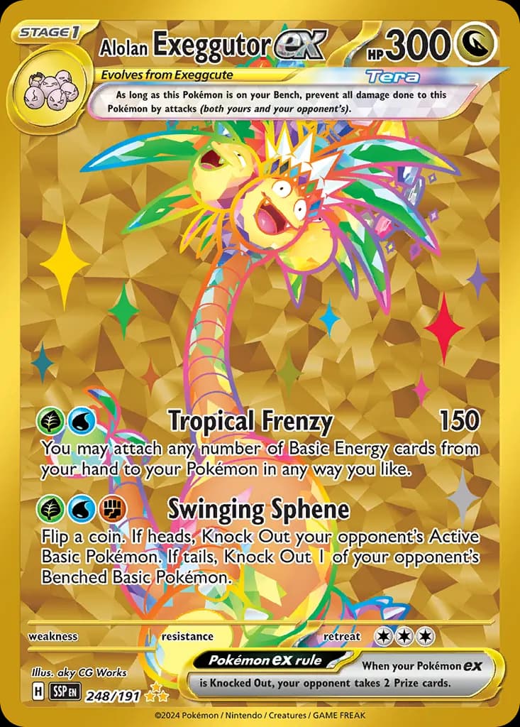 Alolan Exeggutor ex — Surging Sparks 248 Pokémon card