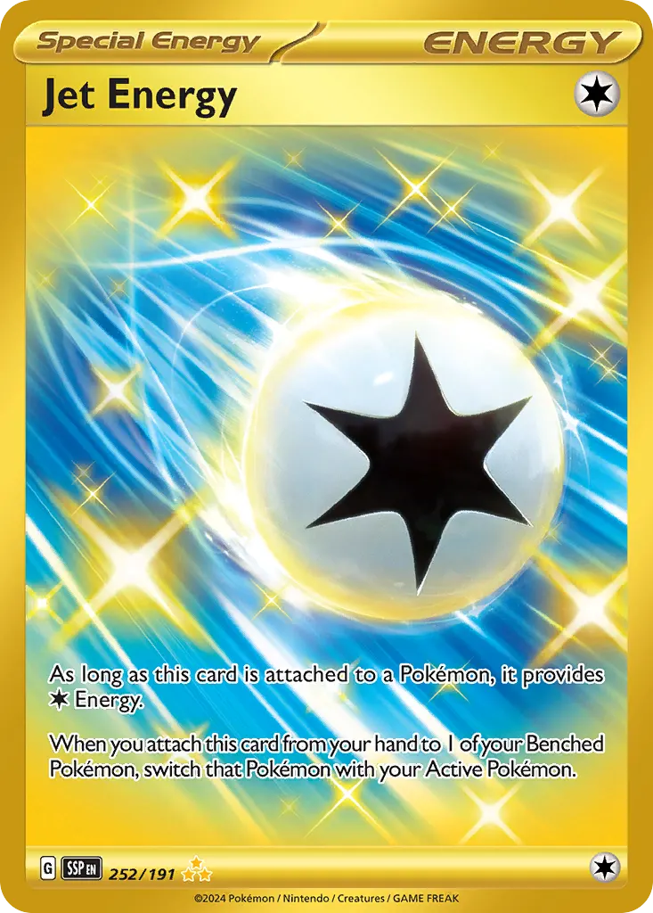 Jet Energy — Surging Sparks 252 Pokémon card