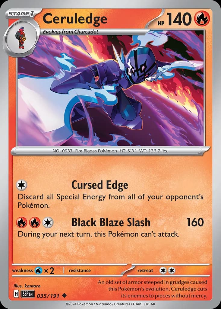 Ceruledge — Surging Sparks 35 Pokémon card