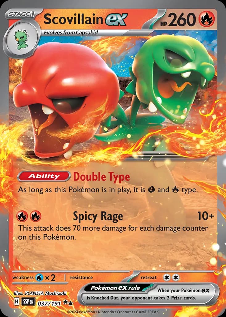 Scovillain ex — Surging Sparks 37 Pokémon card