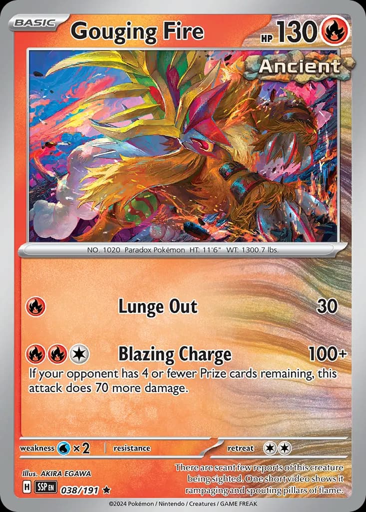 Gouging Fire — Surging Sparks 38 Pokémon card