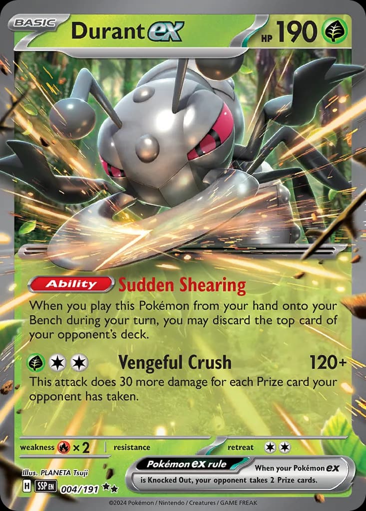Durant ex — Surging Sparks 4 Pokémon card