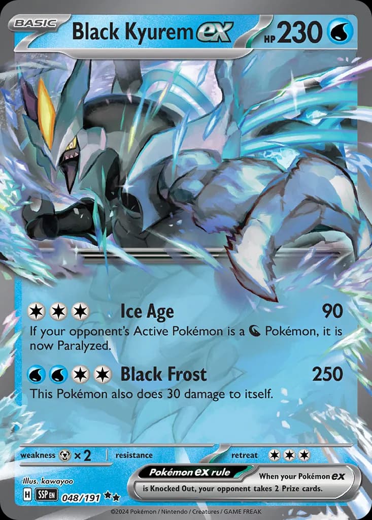 Black Kyurem ex — Surging Sparks 48 Pokémon card