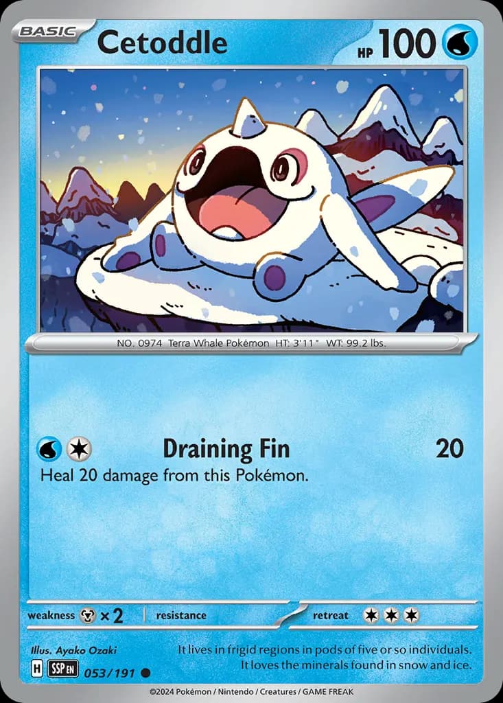Cetoddle — Surging Sparks 53 Pokémon card