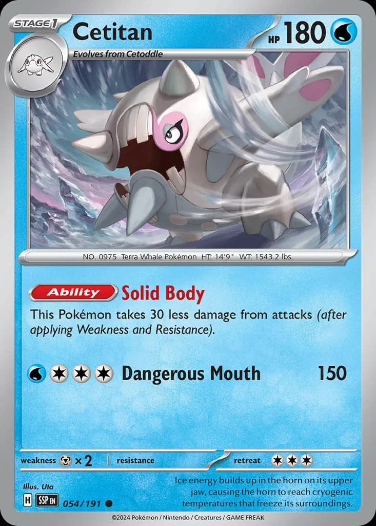 Cetitan — Surging Sparks 54 Pokémon card