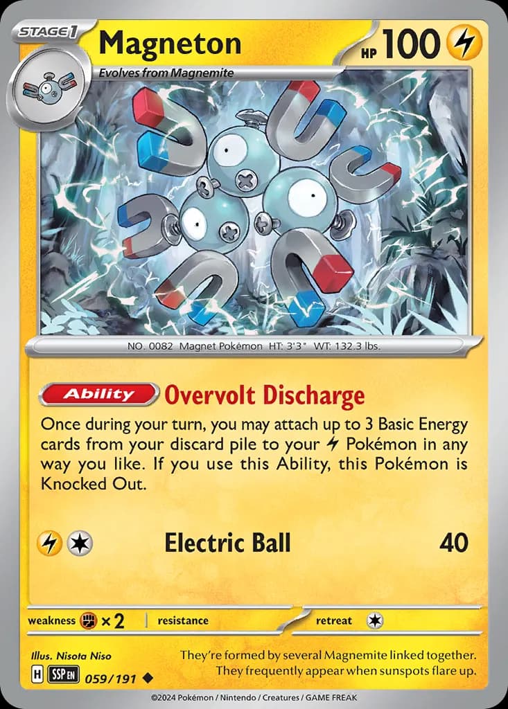 Magneton — Surging Sparks 59 Pokémon card