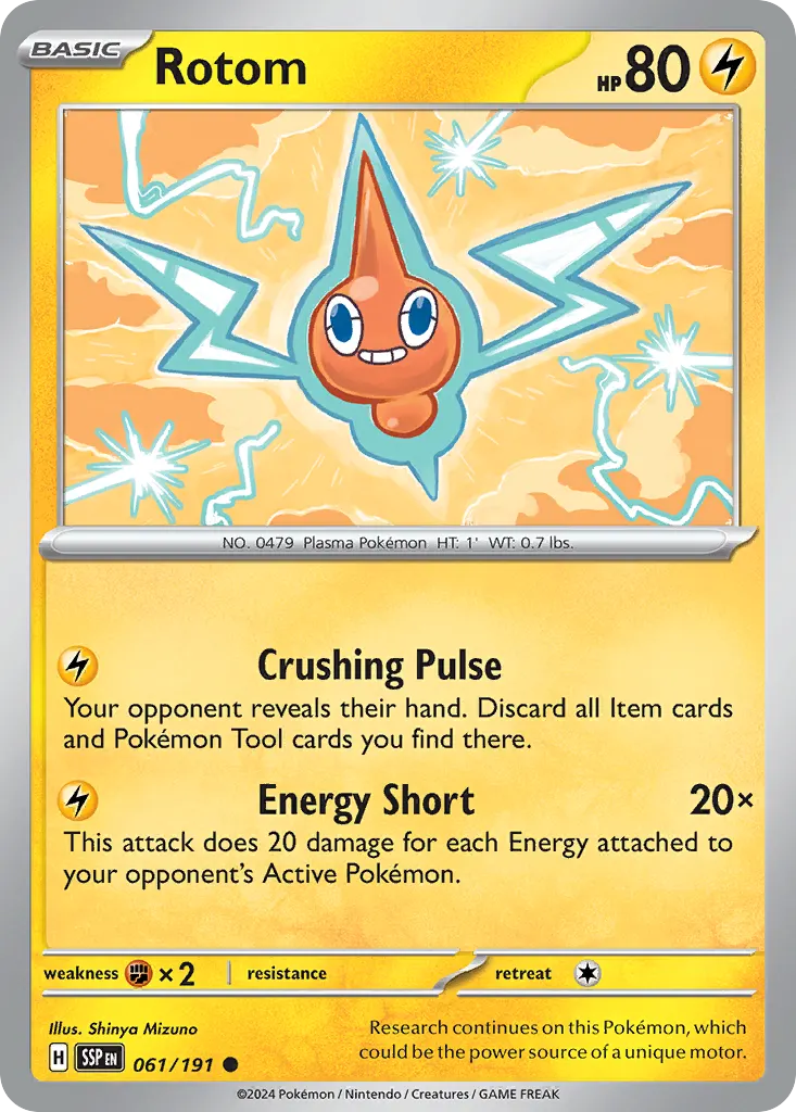 Rotom — Surging Sparks 61 Pokémon card