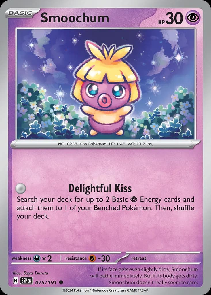 Smoochum — Surging Sparks 75 Pokémon card