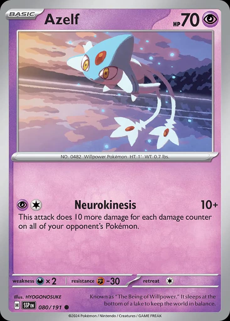 Azelf — Surging Sparks 80 Pokémon card