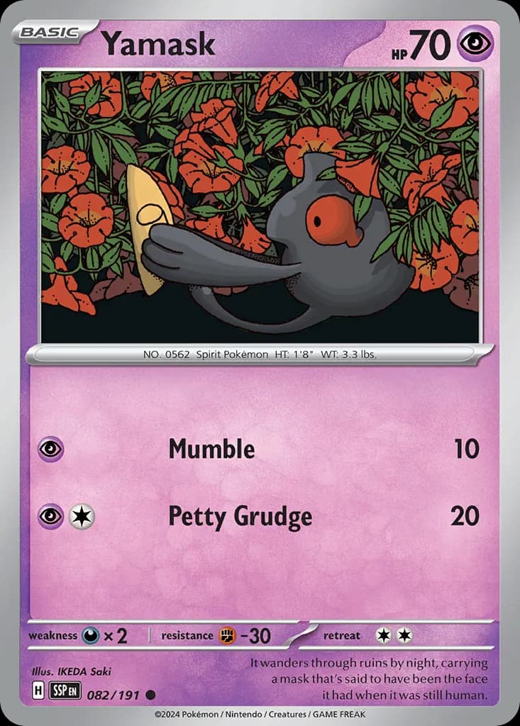 Yamask — Surging Sparks 82 Pokémon card