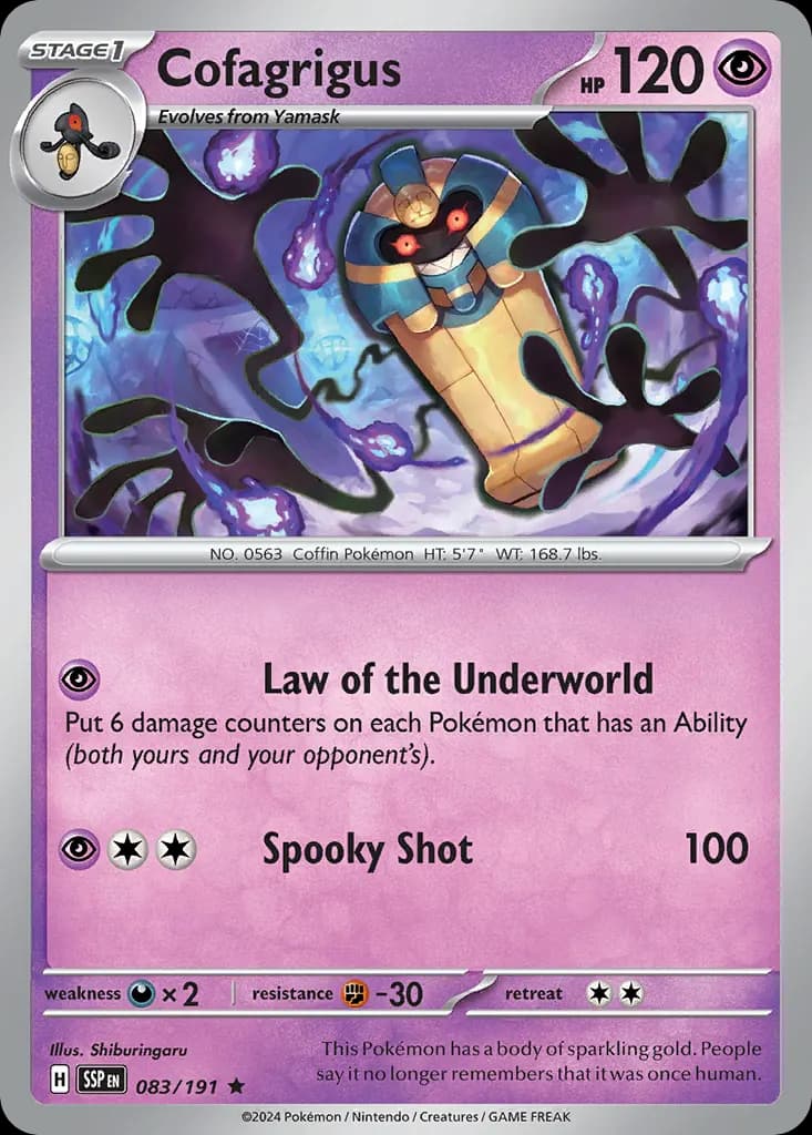 Cofagrigus — Surging Sparks 83 Pokémon card