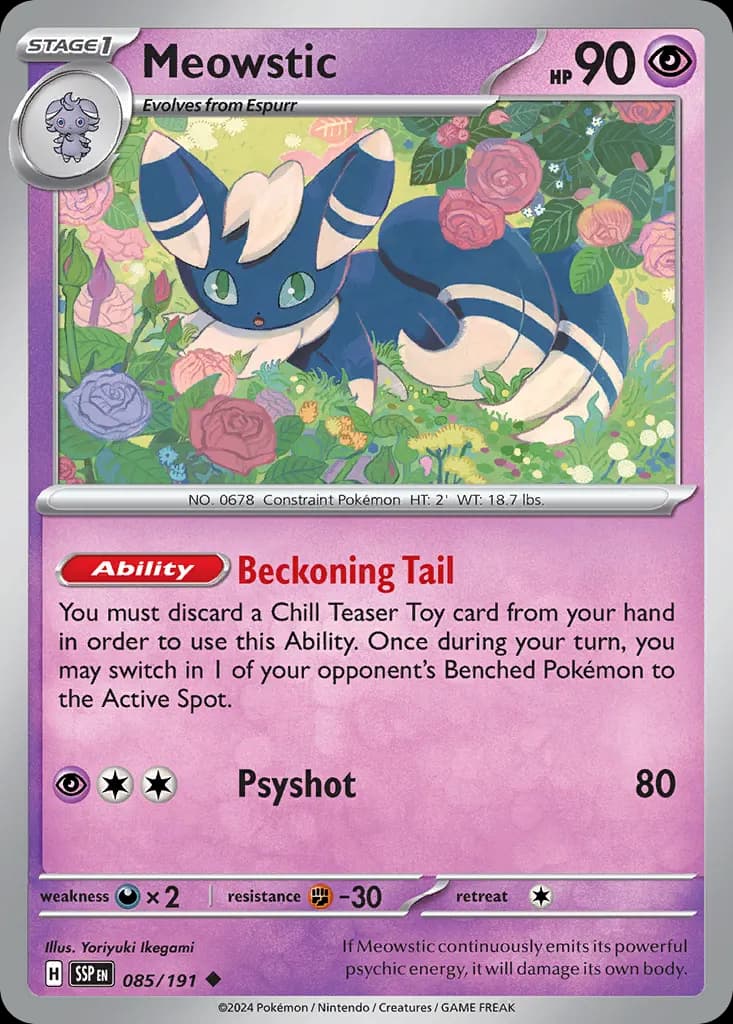 Meowstic — Surging Sparks 85 Pokémon card