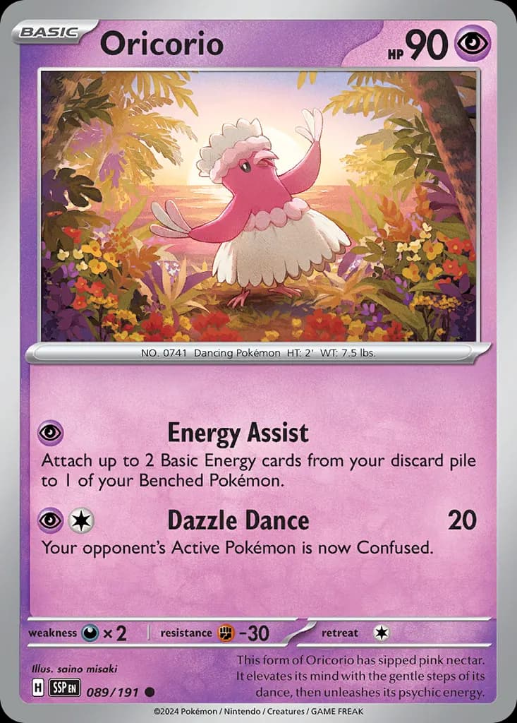 Oricorio — Surging Sparks 89 Pokémon card