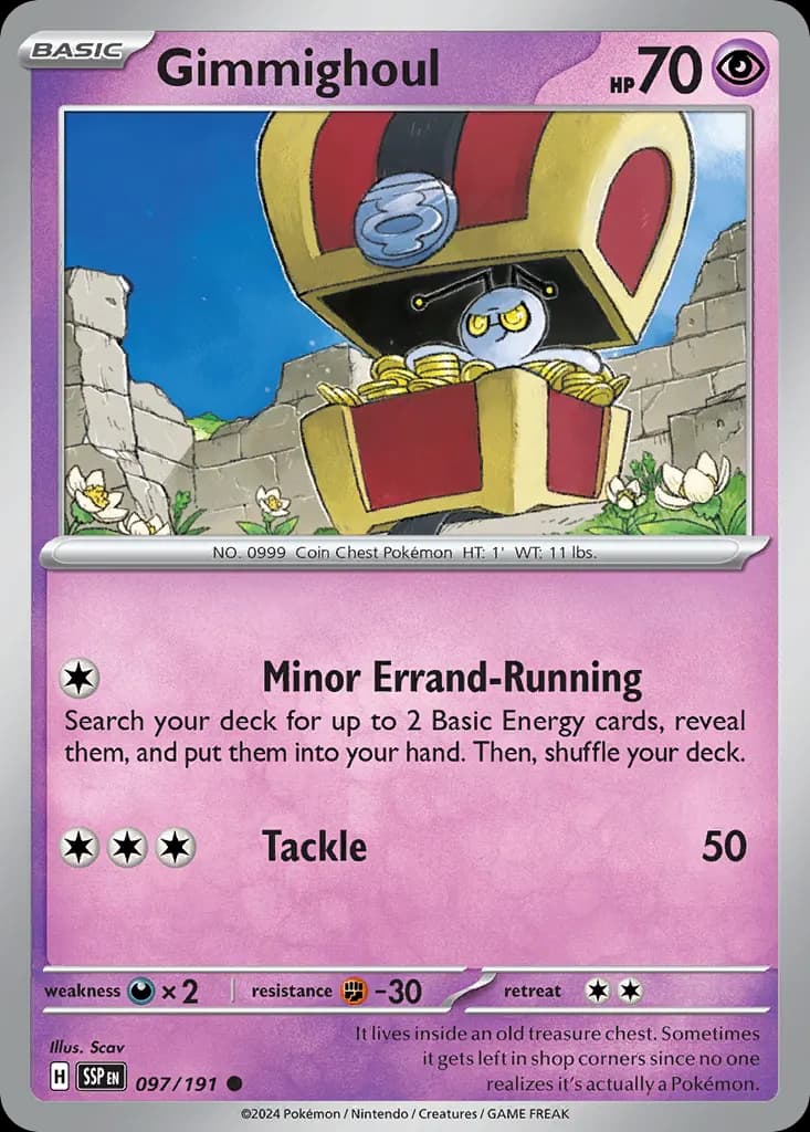 Gimmighoul — Surging Sparks 97 Pokémon card
