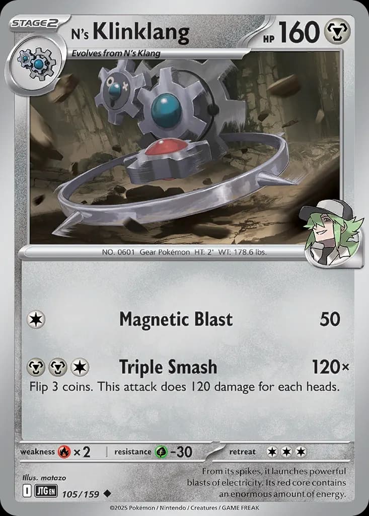 N's Klinklang — Journey Together 105 Pokémon card