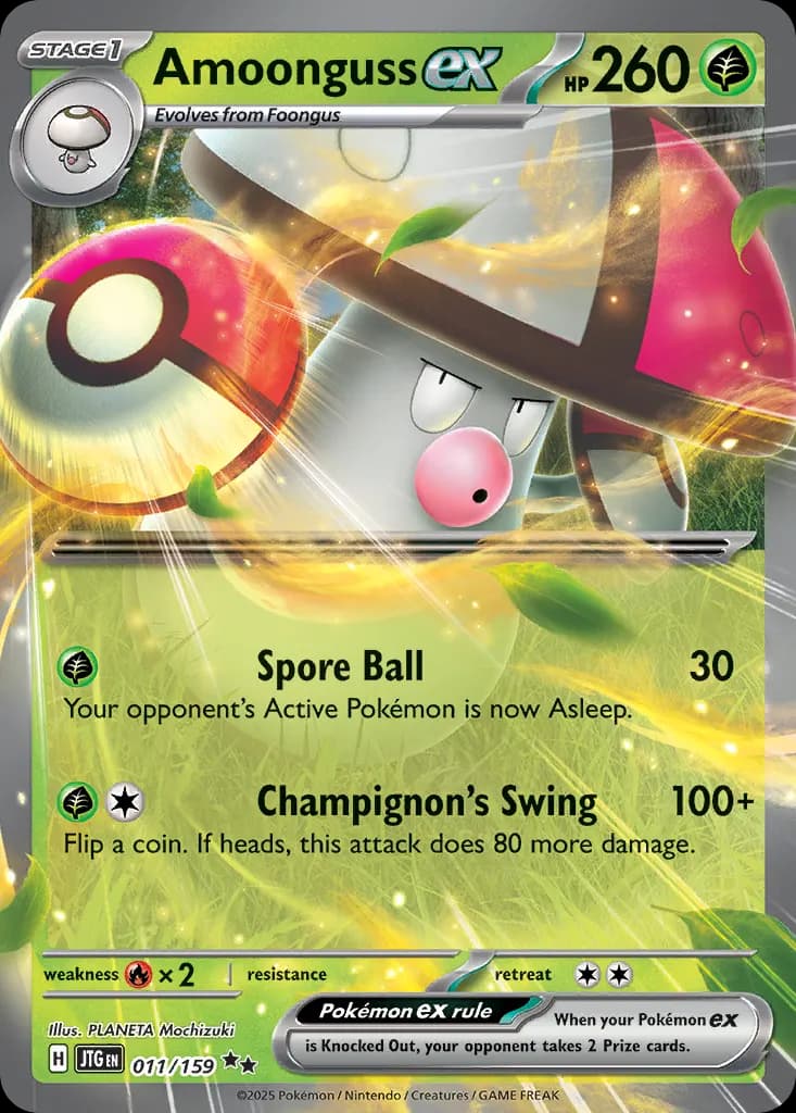 Amoonguss ex — Journey Together 11 Pokémon card