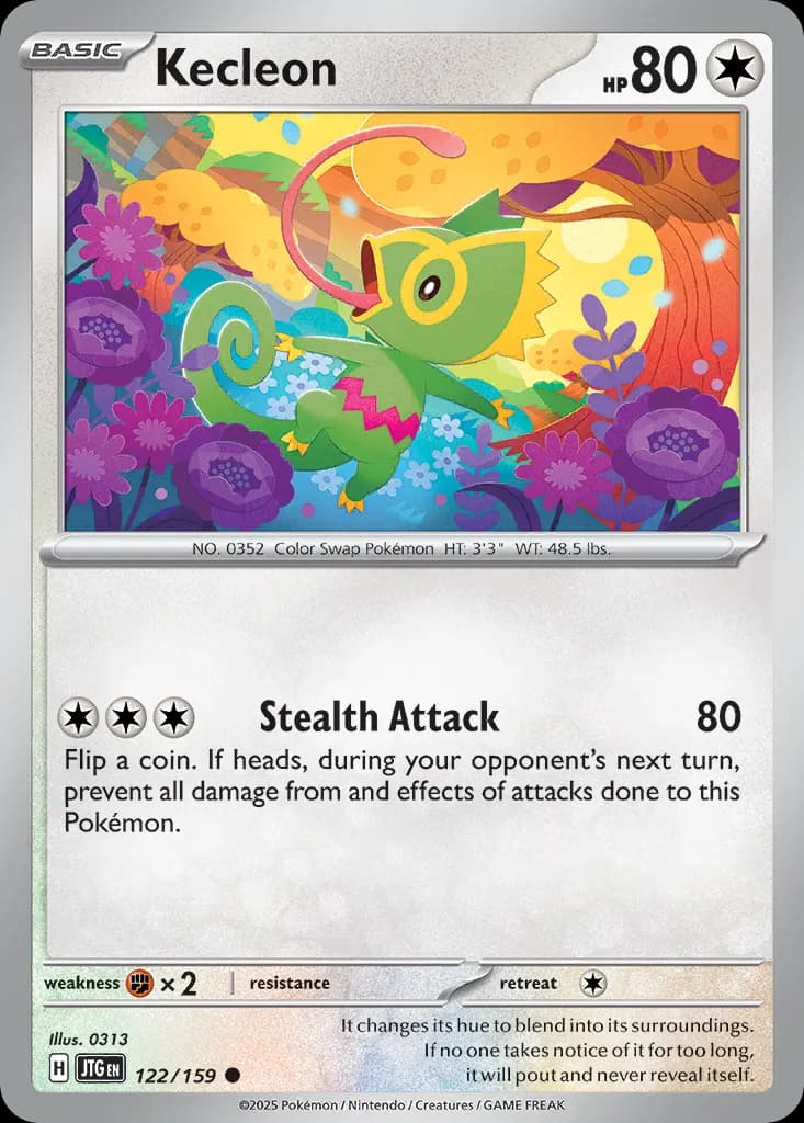 Kecleon — Journey Together 122 Pokémon card