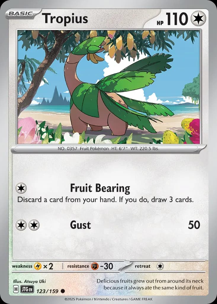 Tropius — Journey Together 123 Pokémon card