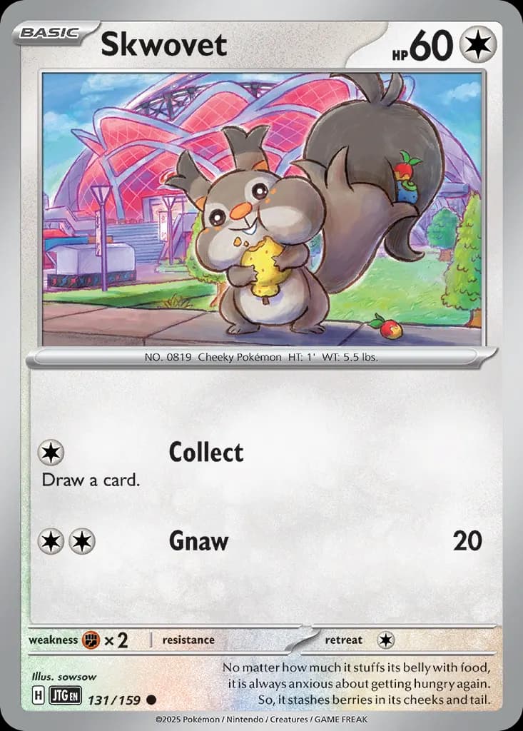 Skwovet — Journey Together 131 Pokémon card