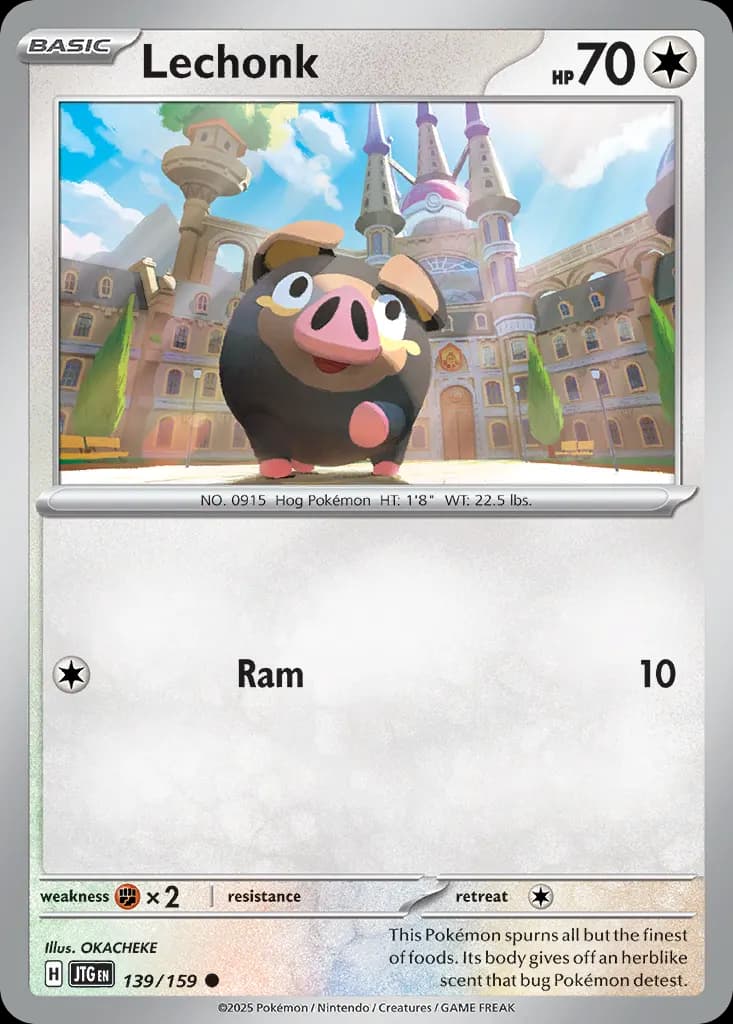Lechonk — Journey Together 139 Pokémon card