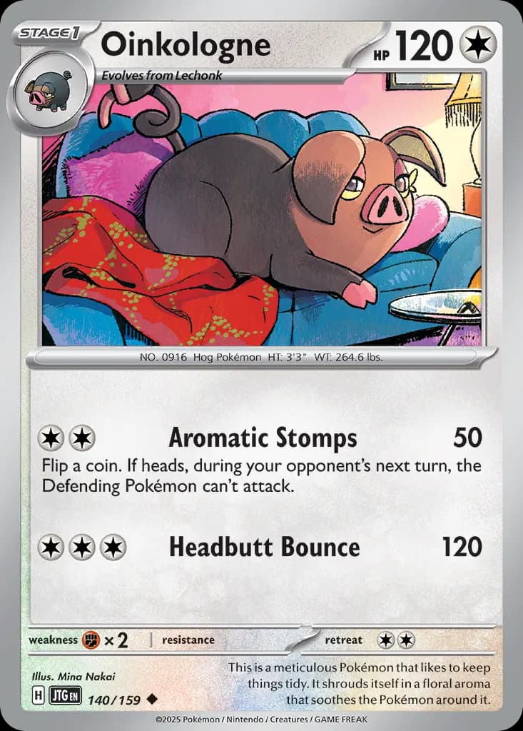 Oinkologne — Journey Together 140 Pokémon card