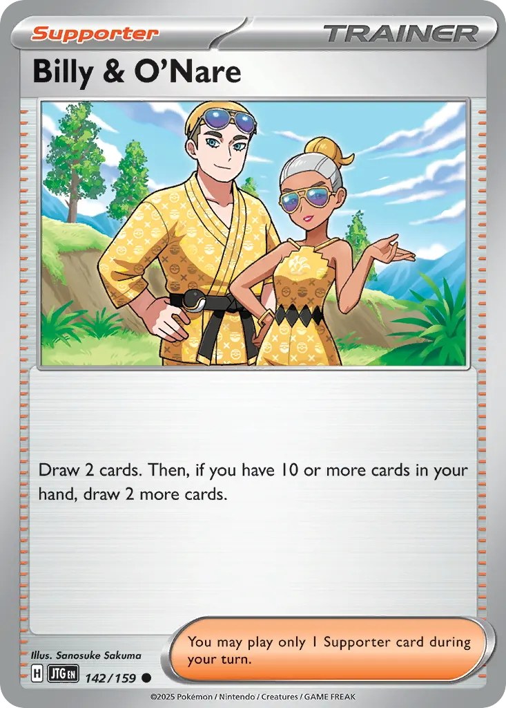 Billy & O'Nare — Journey Together 142 Pokémon card