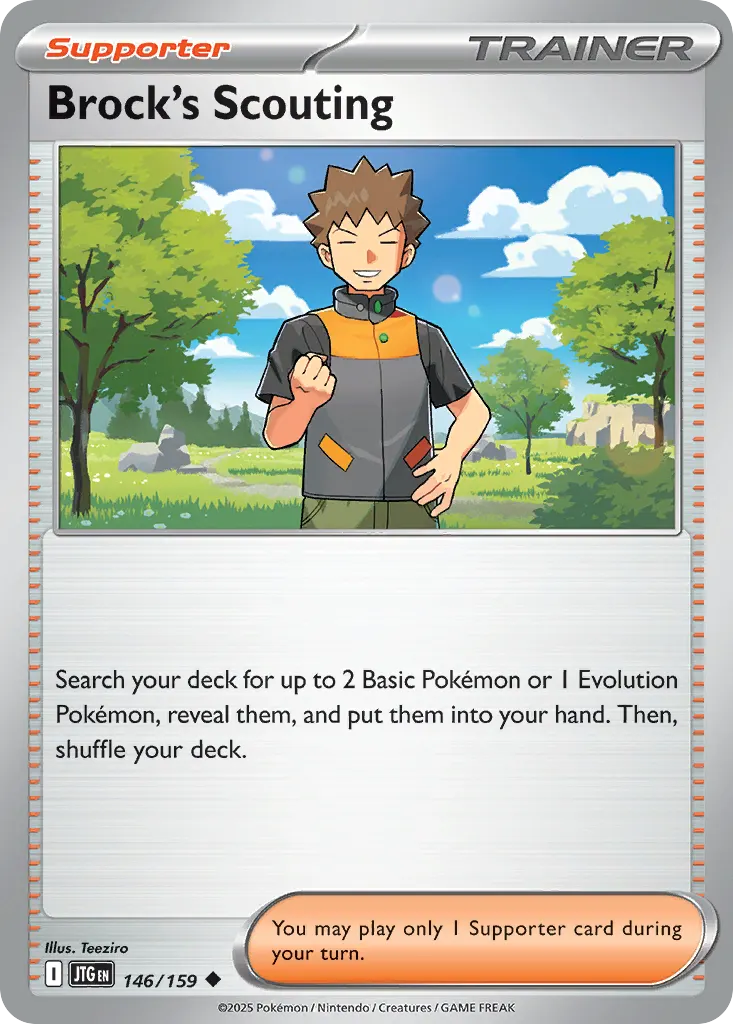 Brock's Scouting — Journey Together 146 Pokémon card