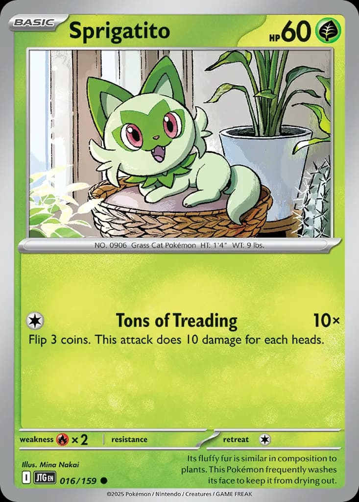 Sprigatito — Journey Together 16 Pokémon card