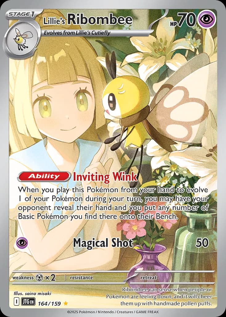 Lillie's Ribombee — Journey Together 164 Pokémon card