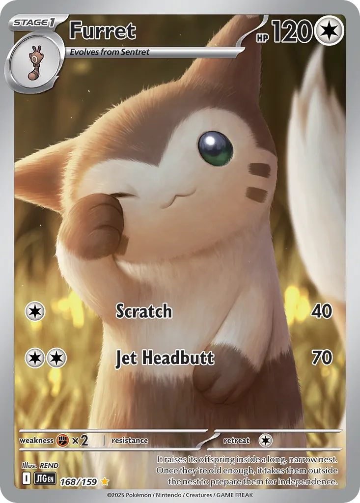 Furret — Journey Together 168 Pokémon card