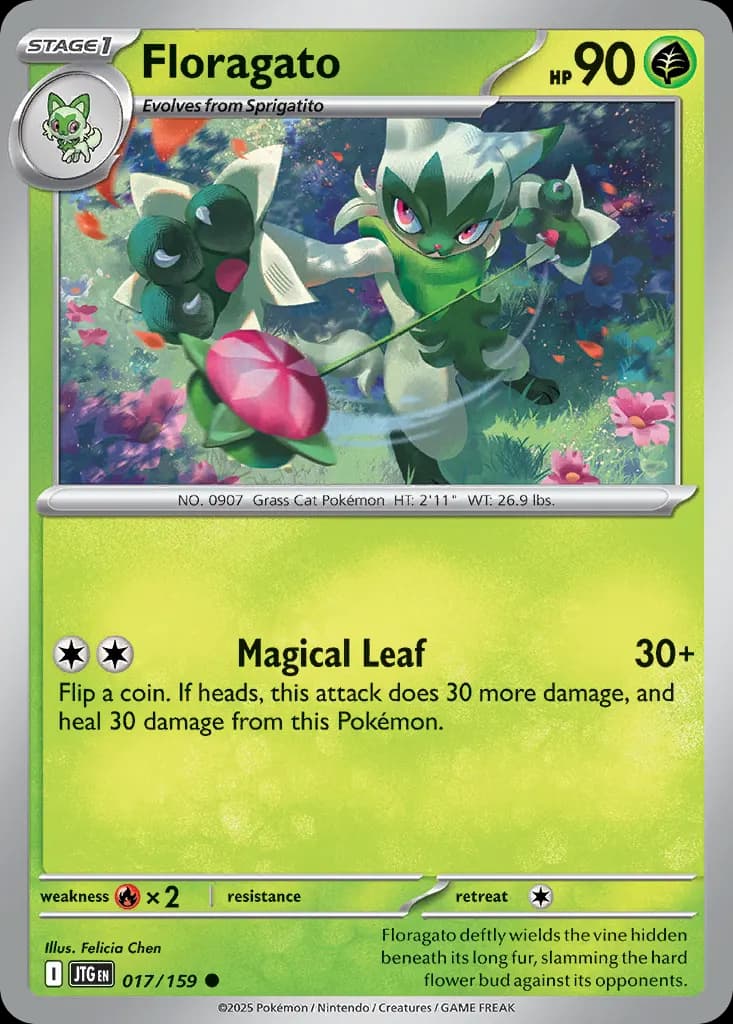 Floragato — Journey Together 17 Pokémon card