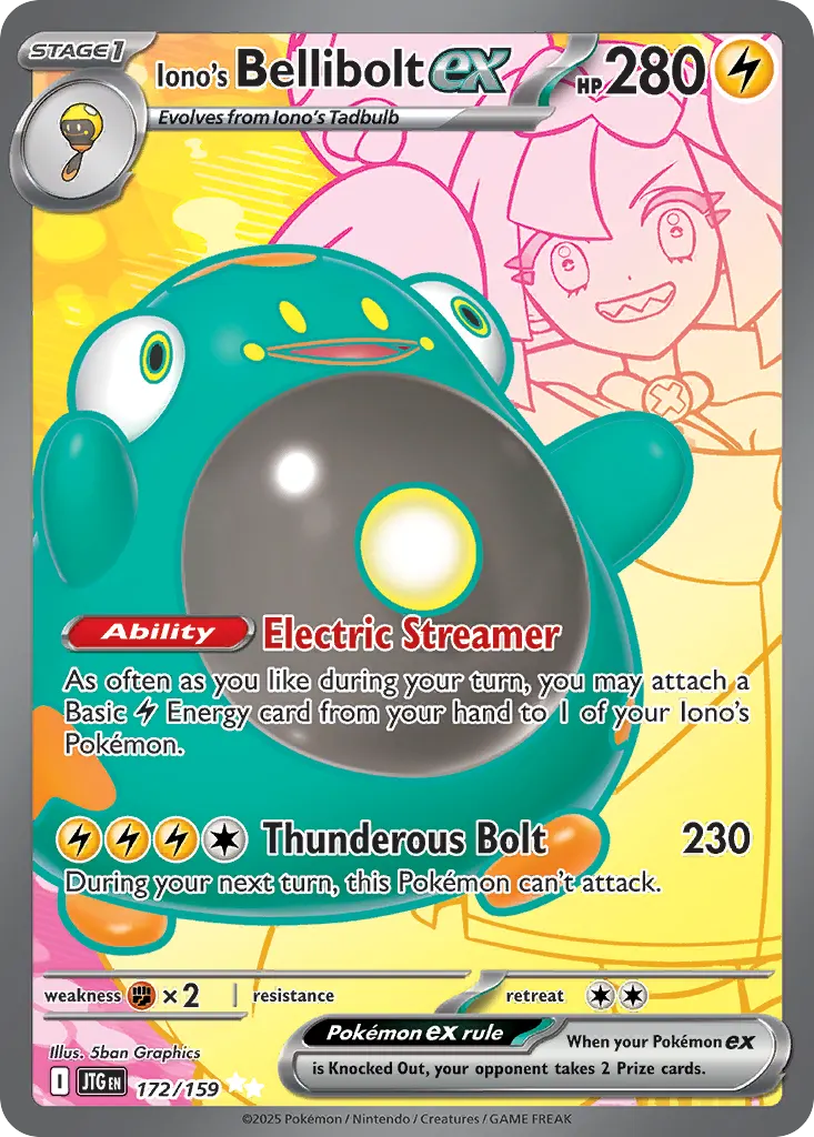Iono's Bellibolt ex — Journey Together 172 Pokémon card