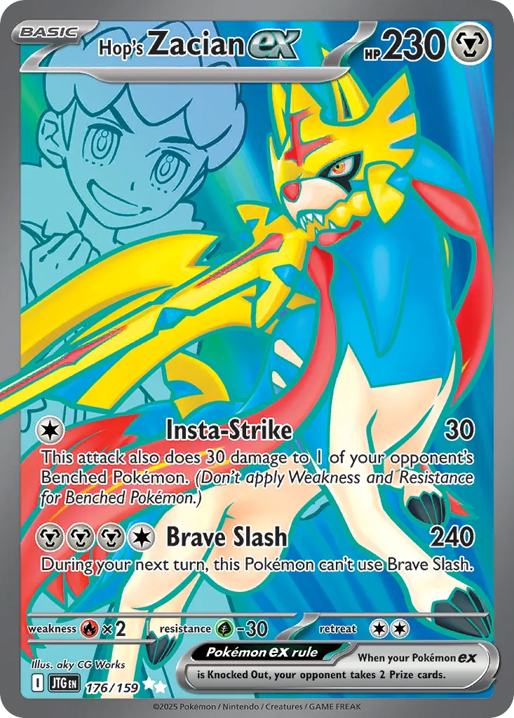 Hop's Zacian ex — Journey Together 176 Pokémon card