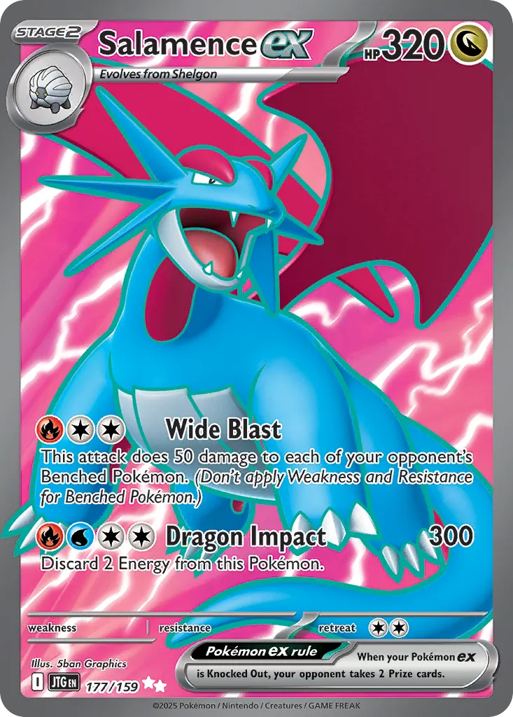 Salamence ex — Journey Together 177 Pokémon card