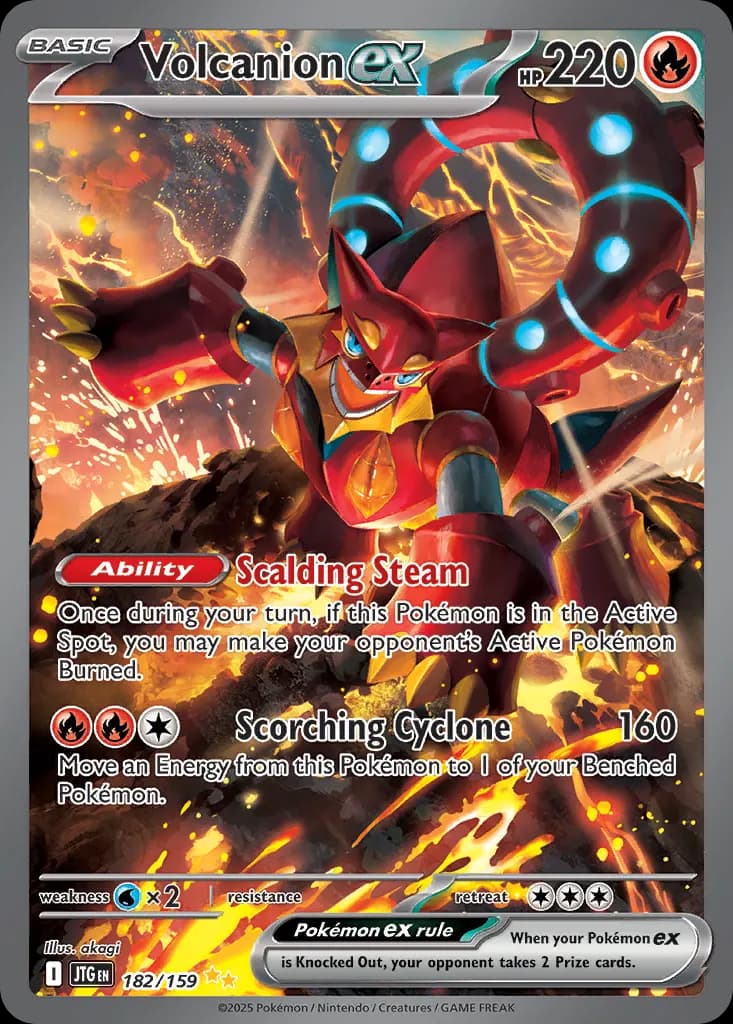 Volcanion ex — Journey Together 182 Pokémon card