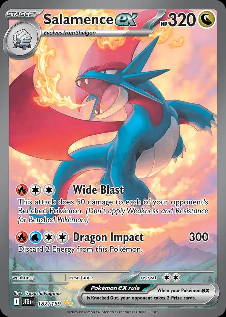 Salamence ex — Journey Together 187 Pokémon card