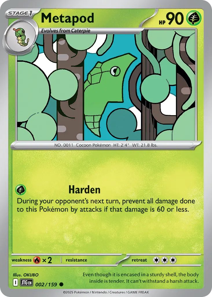 Metapod — Journey Together 2 Pokémon card