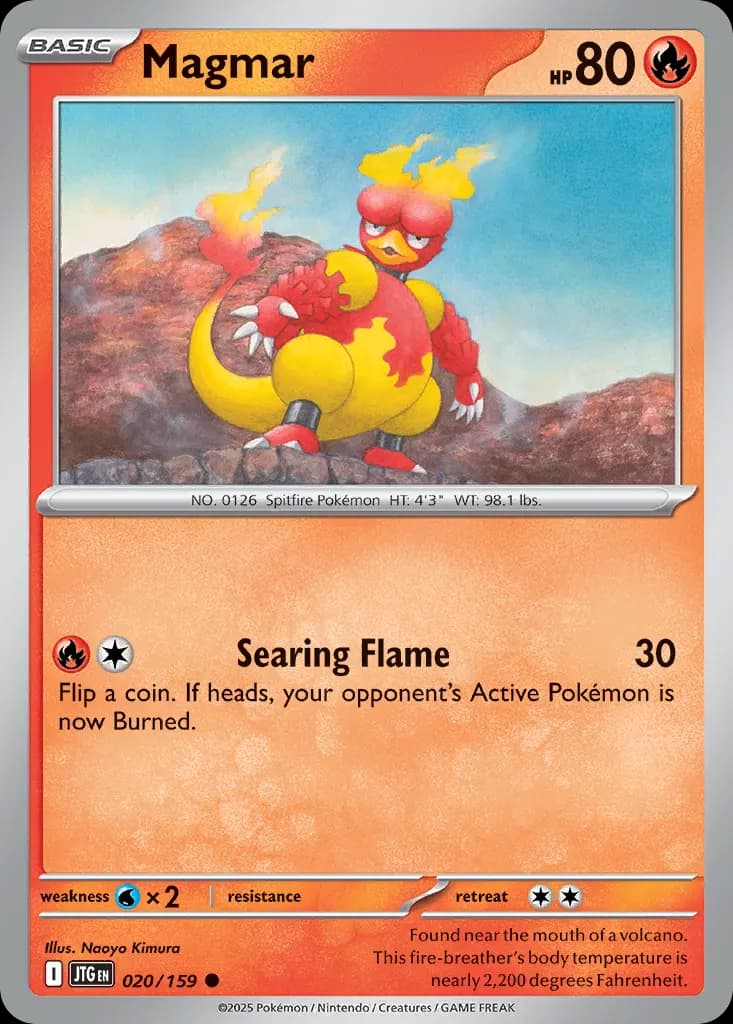 Magmar — Journey Together 20 Pokémon card