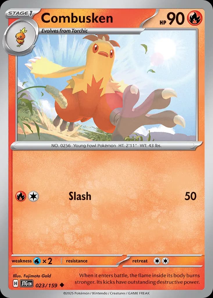 Combusken — Journey Together 23 Pokémon card