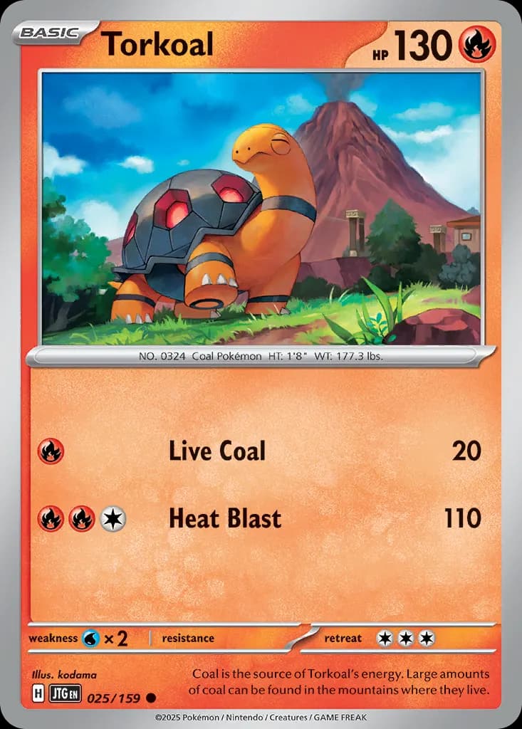 Torkoal — Journey Together 25 Pokémon card